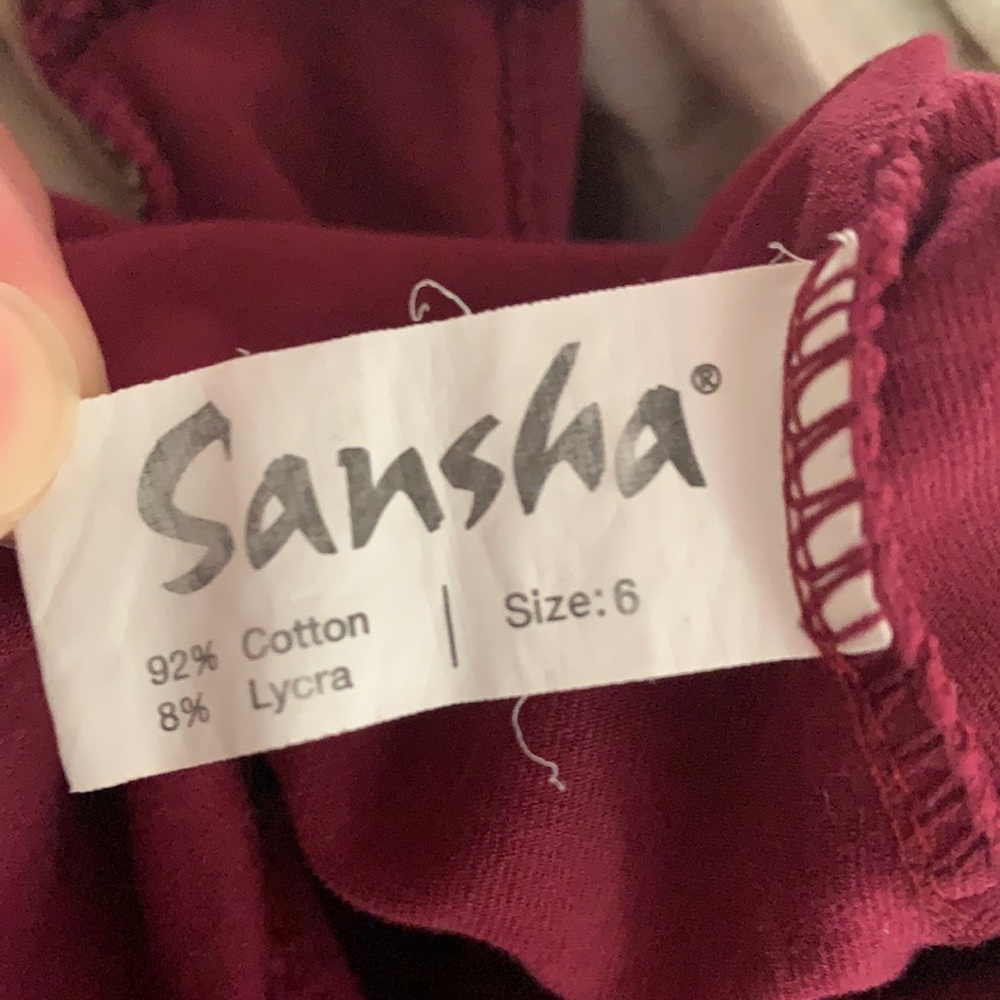 SANSHA Maroon Velvet Cami Lowback Leotard Bodysuit - Picture 5 of 6